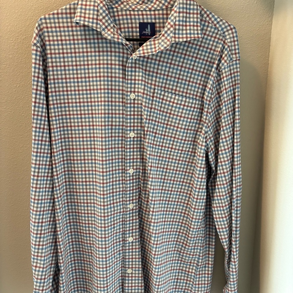 Men’s Johnnie-O Prep-Formance Long Sleeve Button-Down Shirt Medium